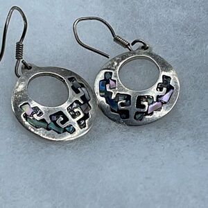 Silver and Multicolor Dangle Earrings